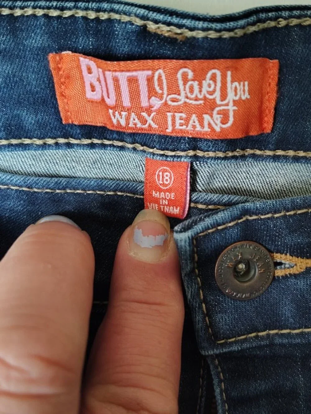 Women's 'Butt, I Love You by Wax Jean' Hi-Rise Skinny Jean Size 18